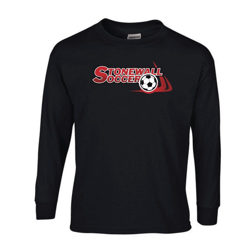 G240 Gildan Ultra Cotton Long Sleeve T-Shirt - Black