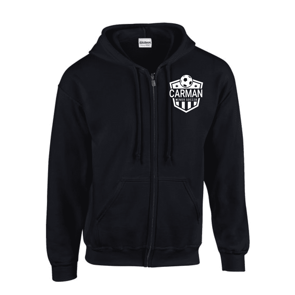 G186 Gildan Heavy Blend 8 oz., 50/50 Full-Zip Hooded Sweatshirt - Black