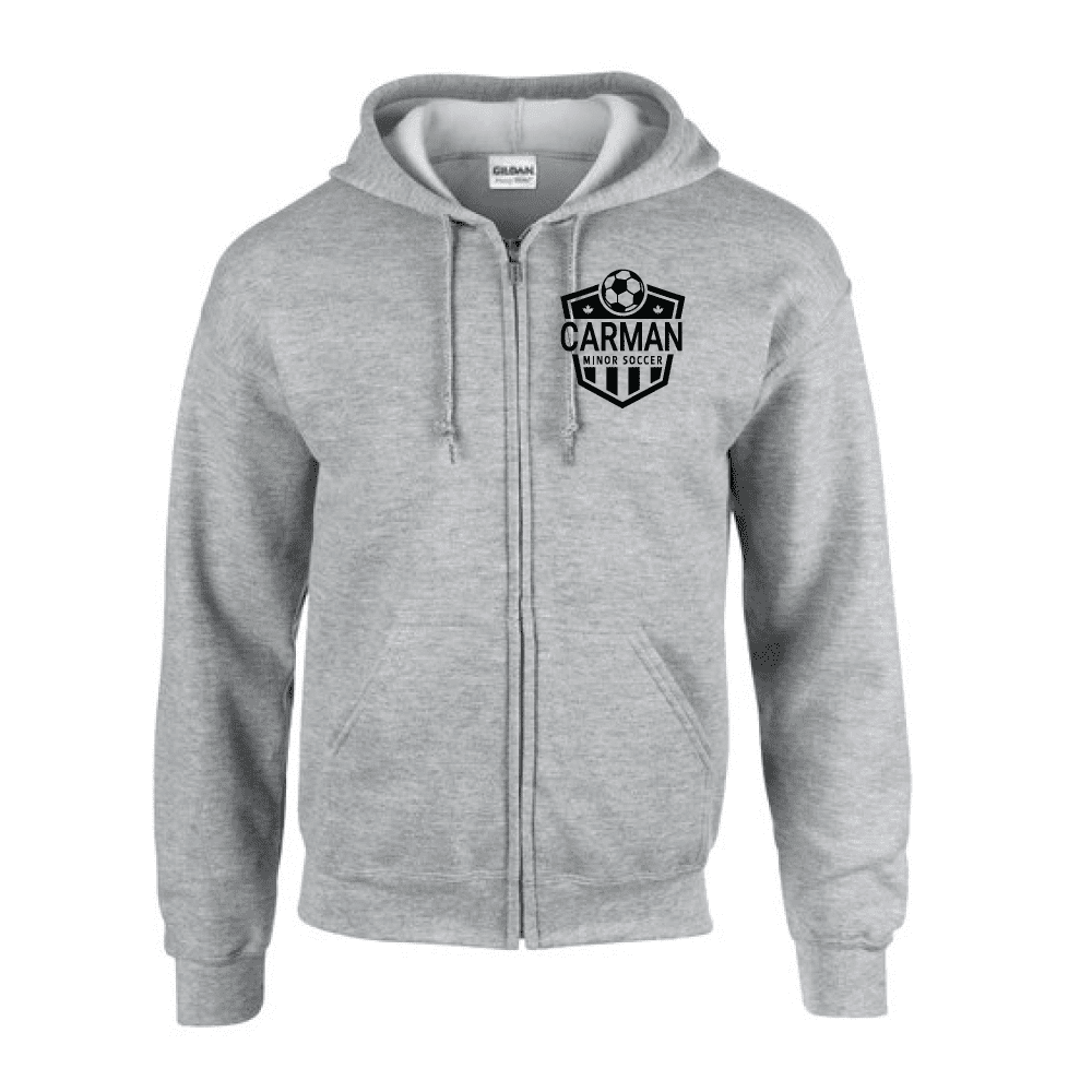 G186 Gildan Heavy Blend 8 oz., 50/50 Full-Zip Hooded Sweatshirt - Sport Grey