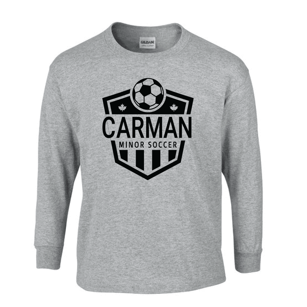 G240 Gildan Ultra Cotton Long Sleeve T-Shirt - Sport Grey