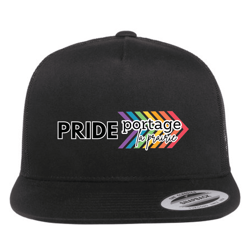 6006 Yupoong Adult Retro 5 Panel Trucker Cap - Black