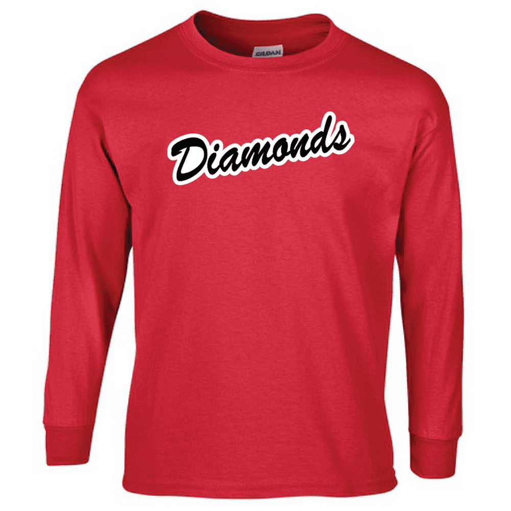 G240 Gildan Ultra Cotton Long Sleeve T-Shirt - Red