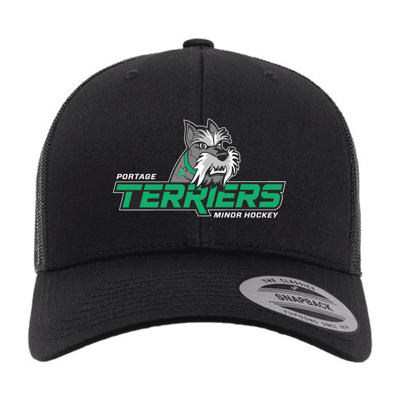 6606 Yupoong Adult Retro Trucker Cap - Black