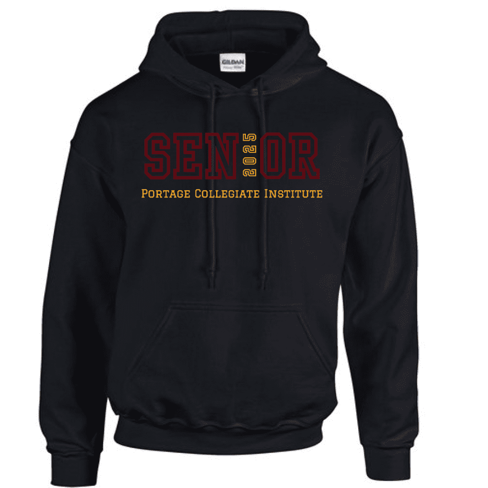 G185 Gildan Heavy Blend 8 oz., 50/50 Hooded Sweatshirt - Black