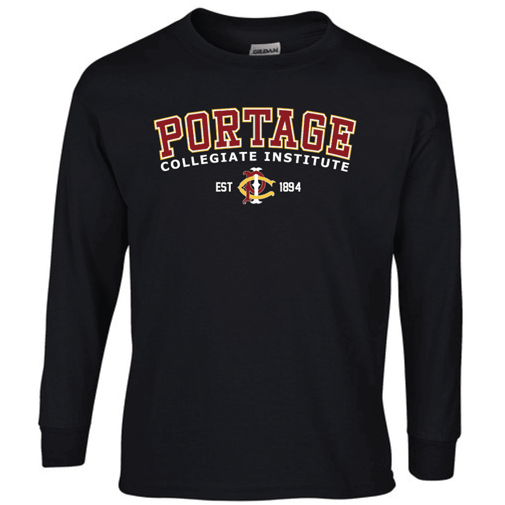 G240 Gildan Ultra Cotton Long Sleeve T-Shirt - Black