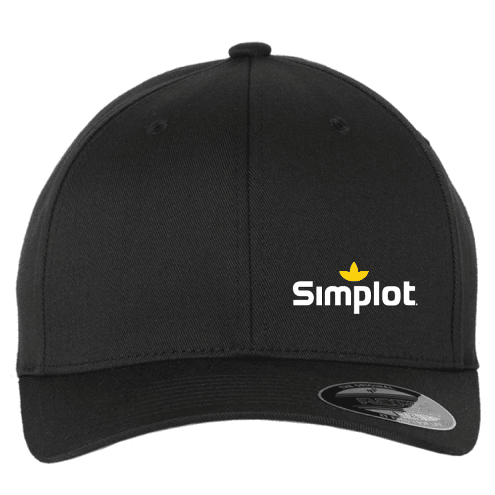 6277 Flexfit Cotton Blend 6 Panel Cap - Black