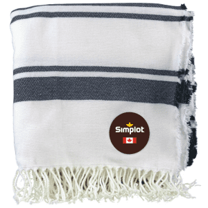 FSSB5060SL Four Seasons Striped Blanked - Charcoal Grey